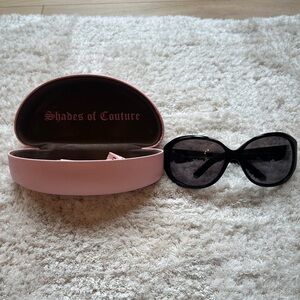 Juicy Couture Black Sunglasses with Pink Case